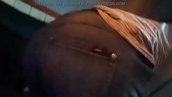 young man butt in womens denim